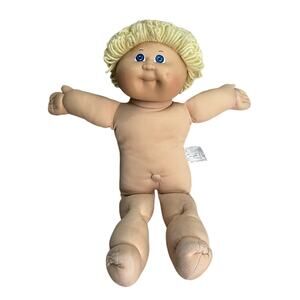 Vintage Cabbage Patch‎ Kids Doll Short Blonde Hair Blue Eyes